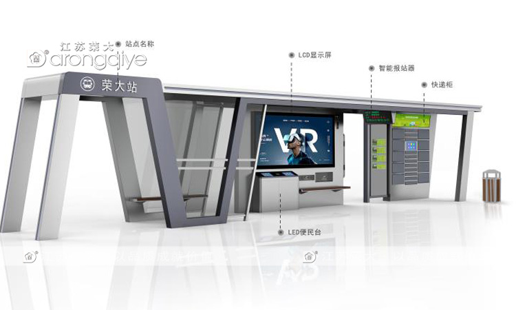智慧公交站功能示意圖
